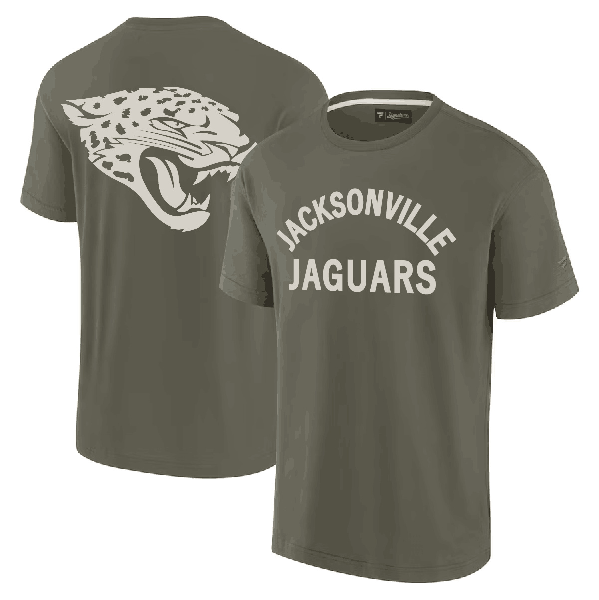 Men's Jacksonville Jaguars Olive Elements Super Soft T-Shirt - Click Image to Close